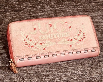 JUICY COUTURE -  - PINK  vintage one of a kind  wallet purse vintage velvety