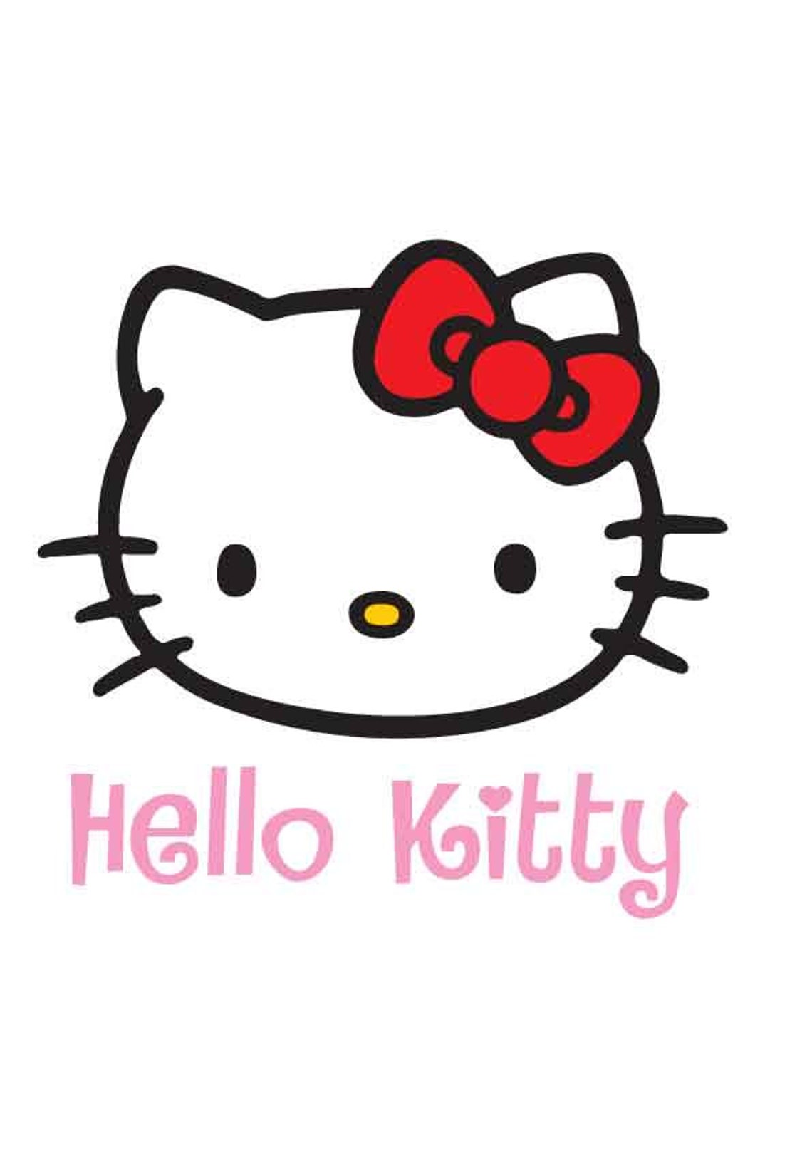 Hello Kitty Head Svg Clipart Line Art Hello Kitty Kitty Hello Kitty ...