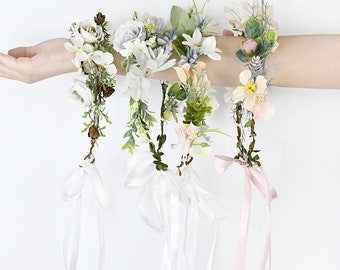 boho hair flower garland tiara wreath