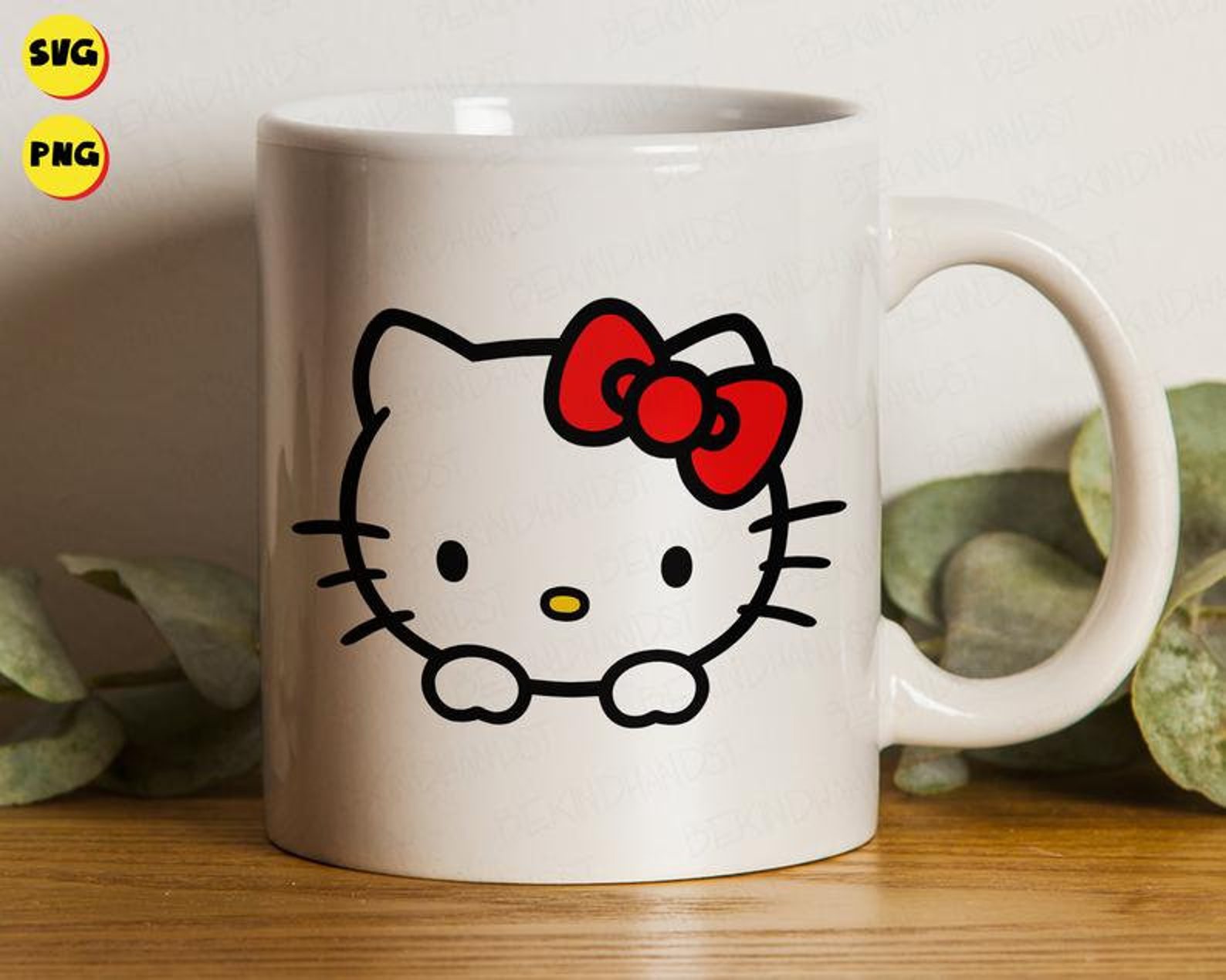 Hello kitty svg instant download cricut silouette cutting Etsy