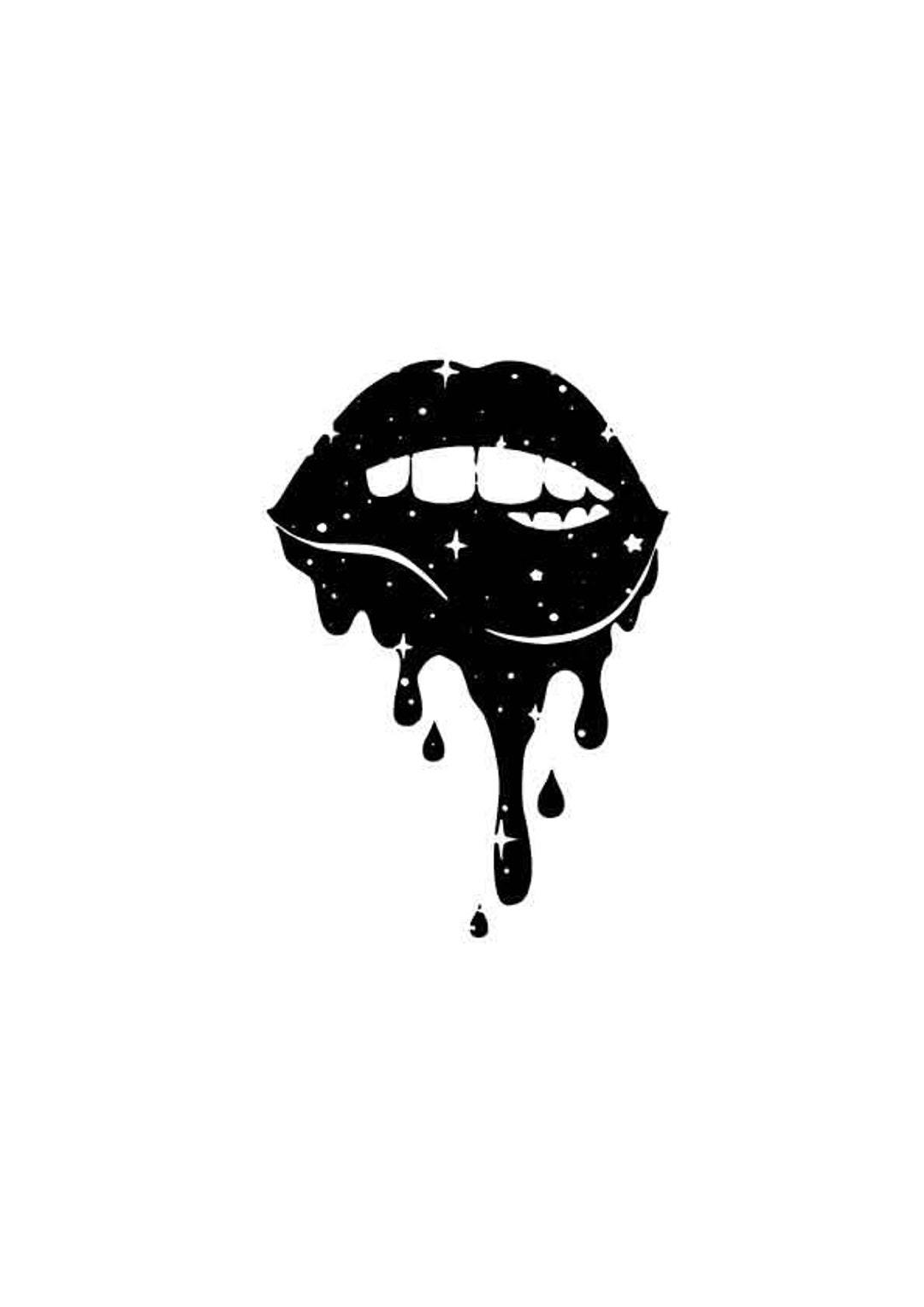 Dripping Lips With Stars Svg Instant Download Instant Svg Lips Dripping