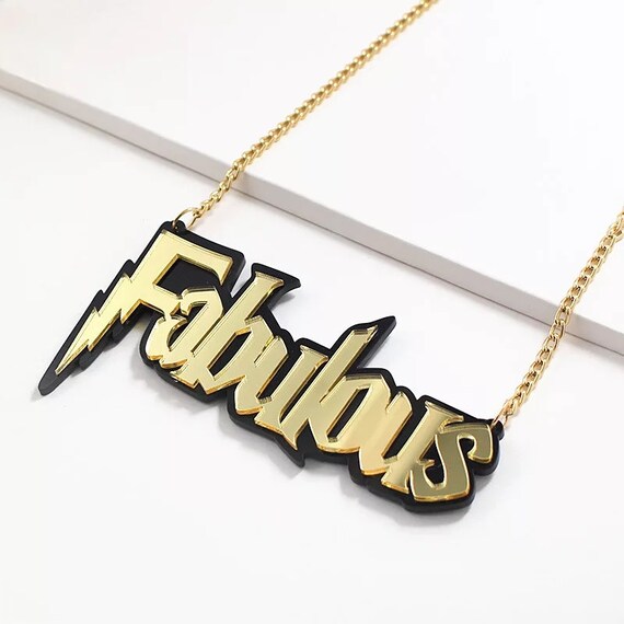 Personalized Acrylic Nameplate Necklace 