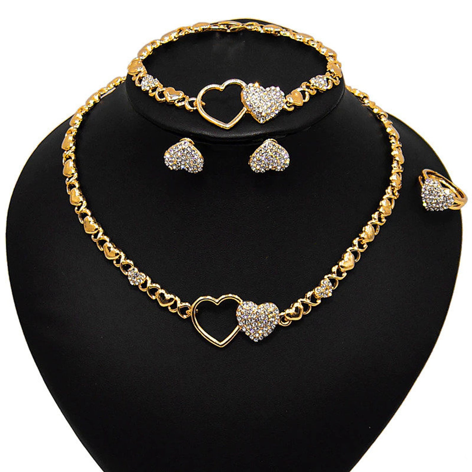 Heart Xoxo Necklace Set Beautiful Jewelry Wedding Jewely Etsy UK