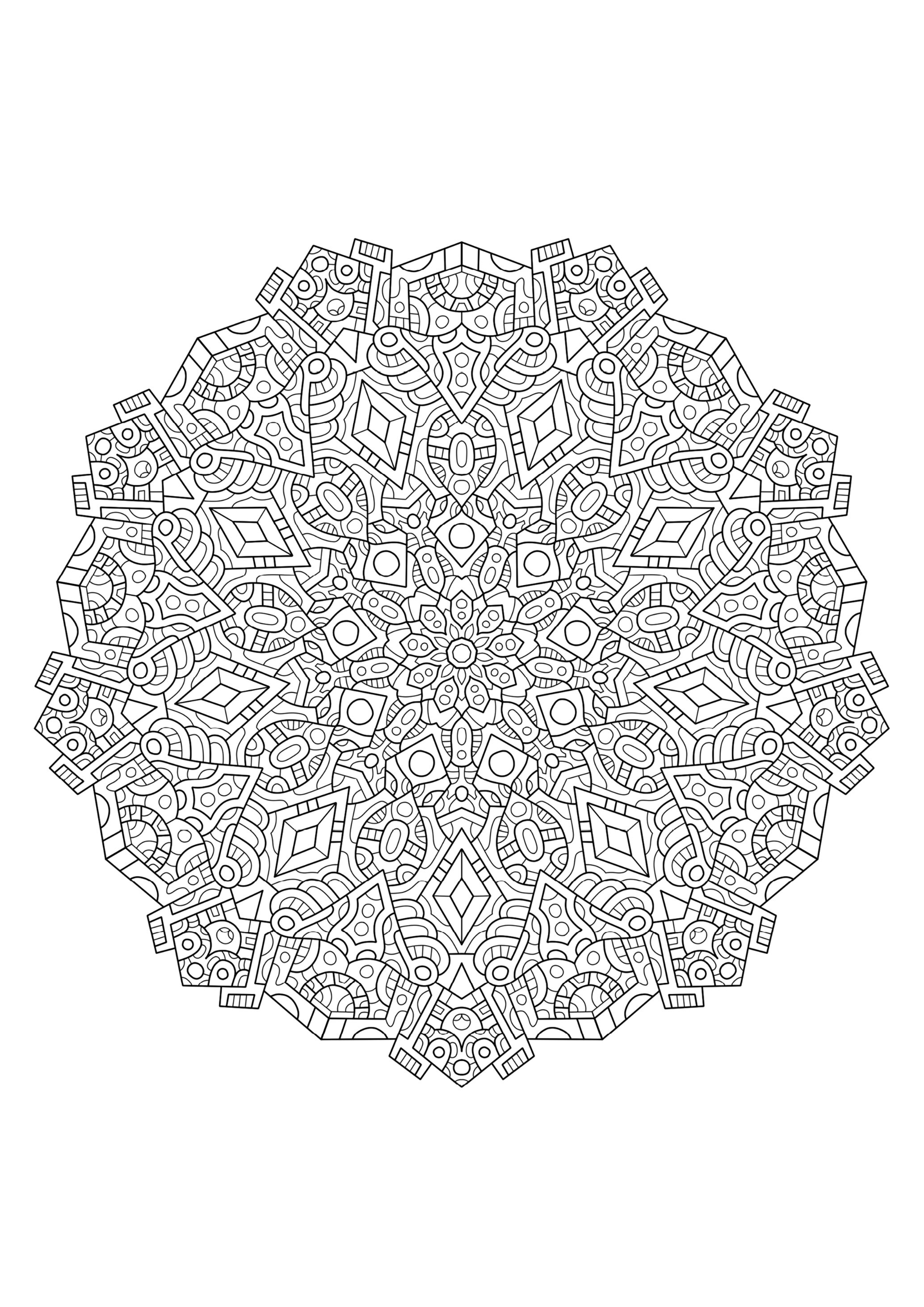 20 Pages With Intricate Mandalas Coloring Pages 1-20 Doodle2day Instant