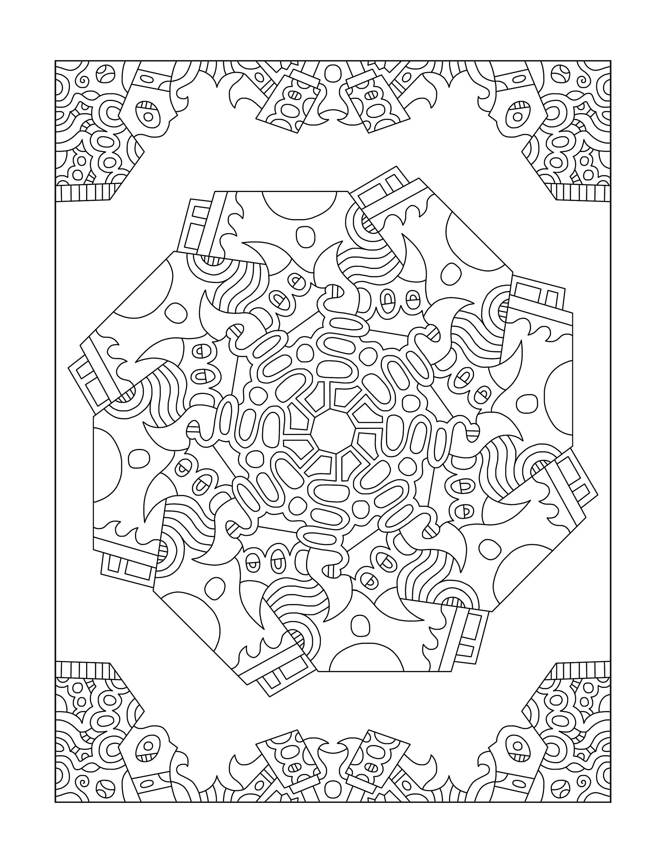 20 pages set2 from the coloring book 101 mandalas with | Etsy