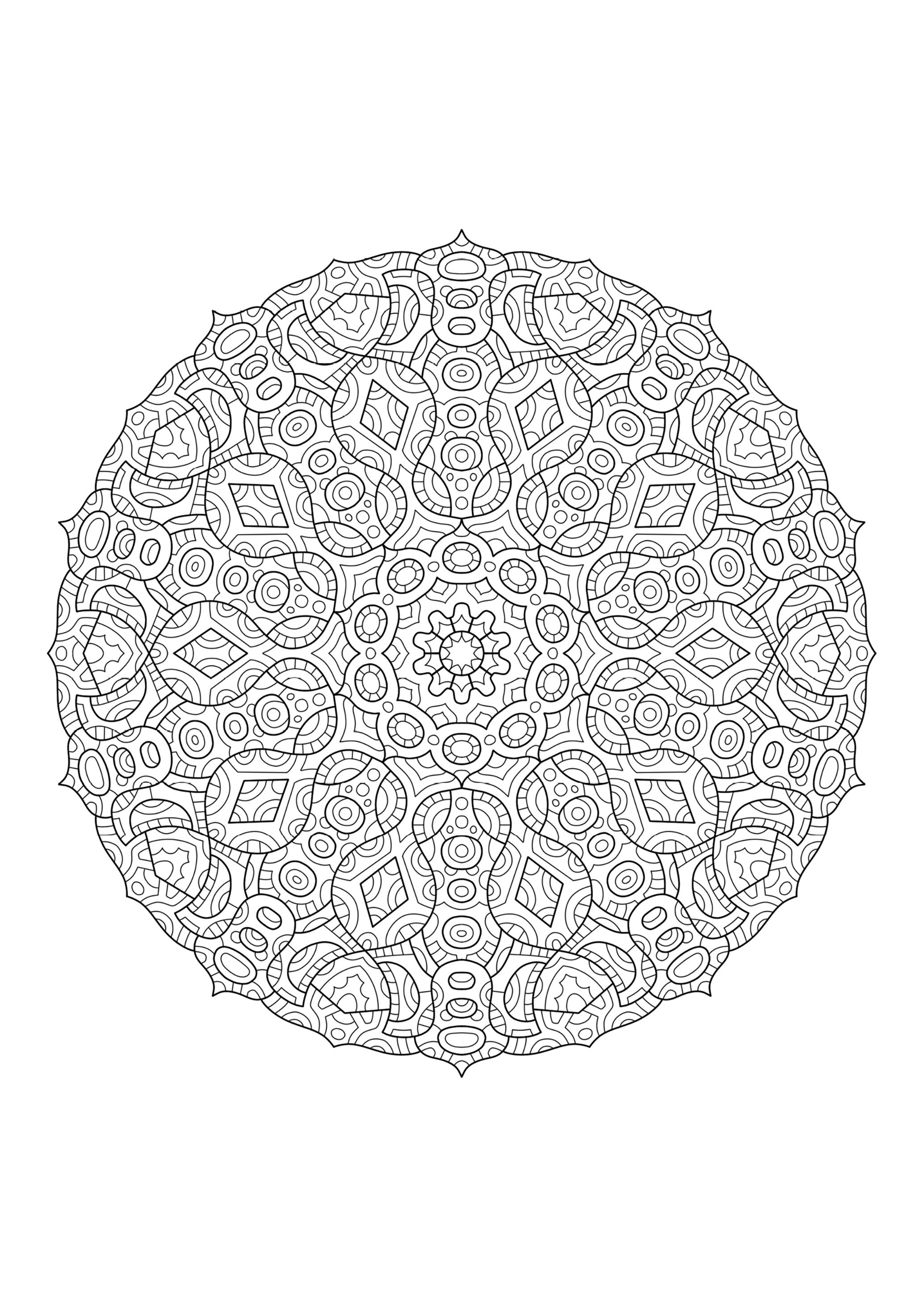 20 Pages With Intricate Mandalas Coloring Pages 1-20 Doodle2day Instant ...