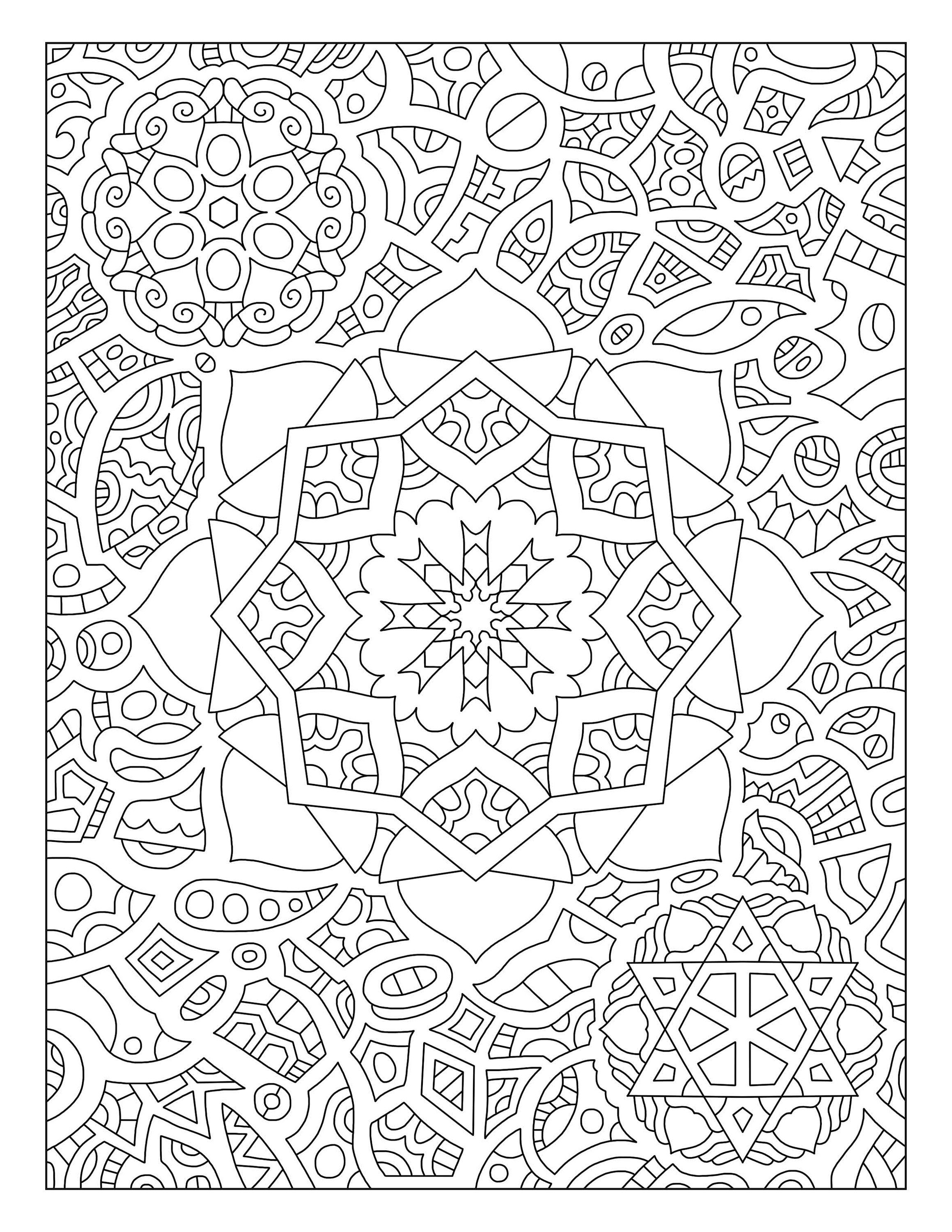 Hidden Mandalas Coloring Pages: Doodle Art, Relaxing Activity (digital ...
