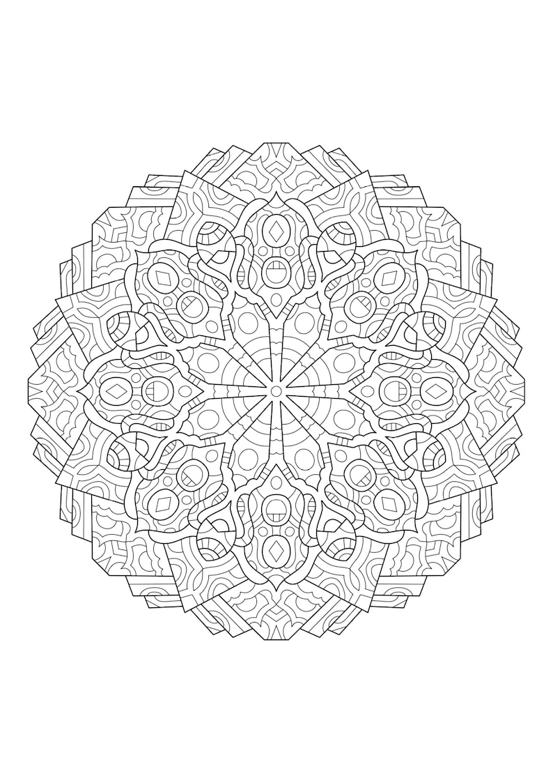 20 Pages With Intricate Mandalas Coloring Pages 1-20 Doodle2day Instant