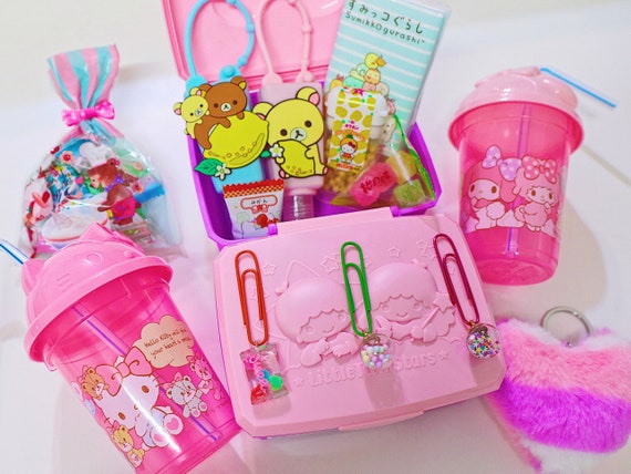 Cute Kawaii Stationery School Office Supplies, School Box, Japanese Korean  Sakura Style Gift for Kids, Girls, Students Yummy Candy Holidays 