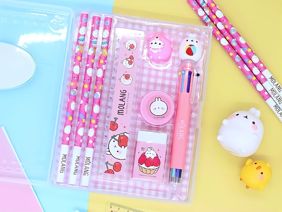 Kawaii Cute Stationery School Office Supplies School Box Japanese Korean  Style Gift for Kids Girls Students Love Birthdays Holidays 