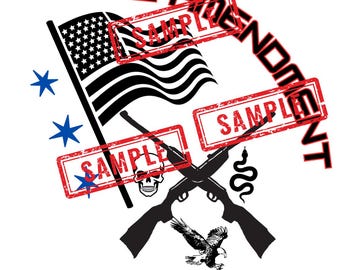 Second amendment sticker template
