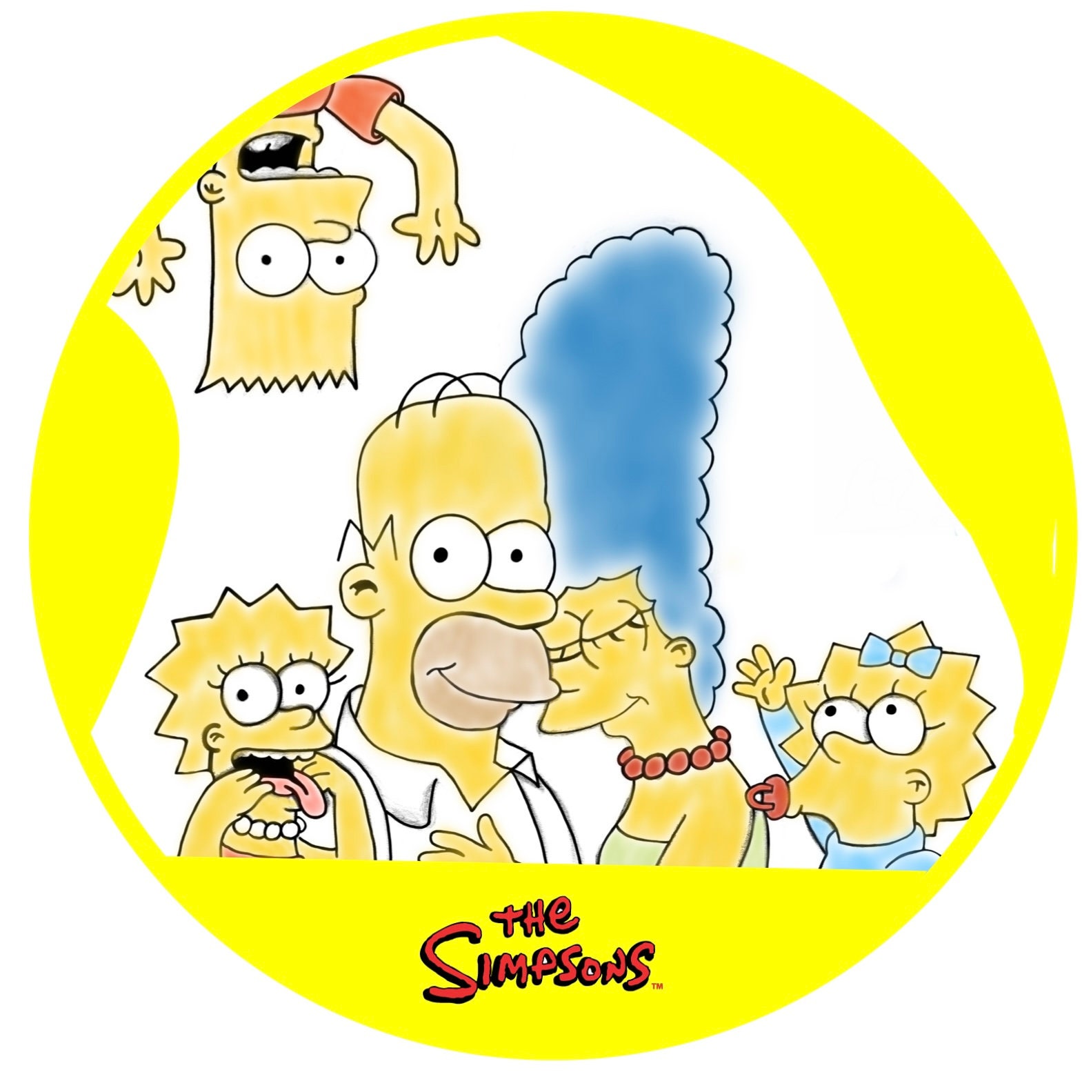The Simpsons Sticker Label Sticker 5 x 5 cm. 2 Inches 120 Etsy