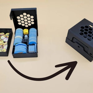 Docks/Numbers/Dice/Robber/Pirate Holder for Catan and Seafarers and 6 Player Extensions with Lid