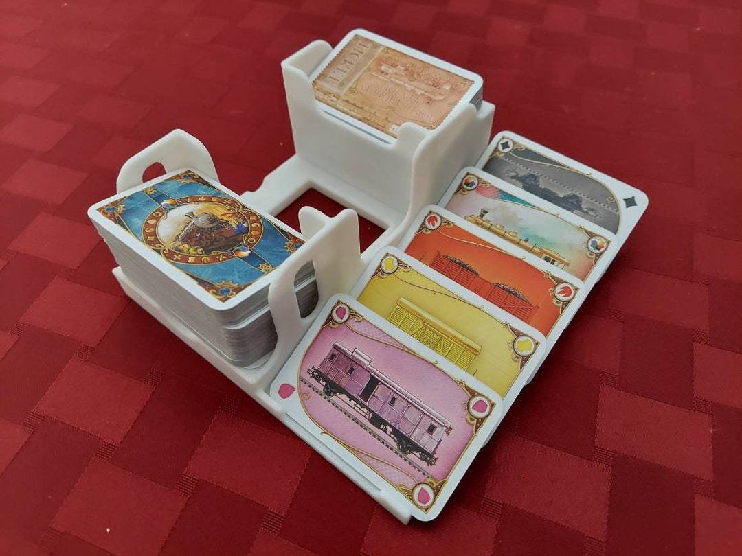 Card Tray for Ticket to Ride Board Game for Destination Tickets, Train