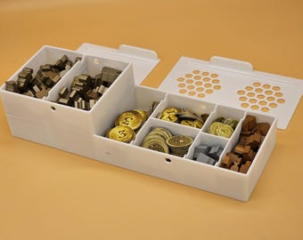 Accessories Tray for Catan Traders Barbarians, Explorers Pirates and their Extensions. Holds Tokens Camels Fish Barbarians Spices