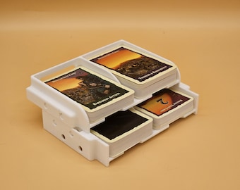 Card Tray for Traders & Barbarians Catan expansion - Holds 4 Stacks of Cards