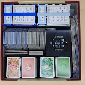 Organizer voor Catan 6e, Cities & Knights, Seafarers, + 6 player extensions with player trays - bordspelinzet - past 6 dozen in één