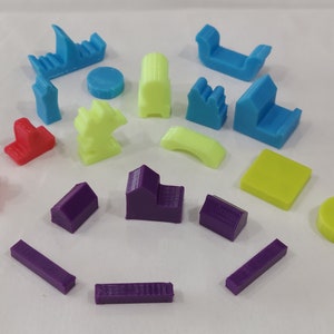 Custom Color Replacement Player Pieces for use with Catan and Expansions - Seafarers, Cities Knights, Traders Barbarians, Explorers Pirates
