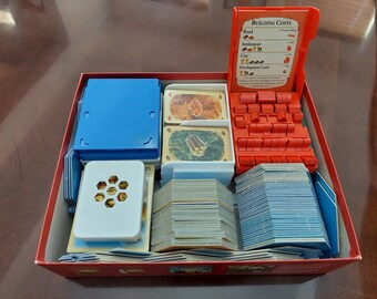 Organizer for Catan+Seafarers + 5-6 Player Extensions Organizer with Player Trays and Resource Card Trays. 3D Printed.