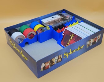 Organizer for Splendor and Cities of Splendor Expansion. Cards and Accessories Insert.
