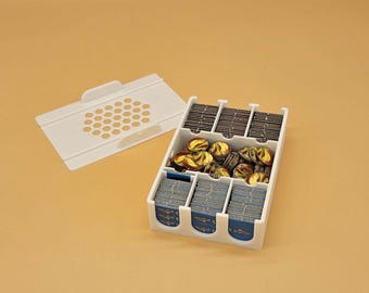 Tokens and Chits Tray for Catan, Seafarers, Traders Barbarians, and their Extensions. With Lid.