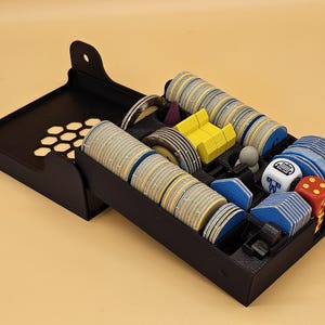 Accessories Tray for Catan, Seafarers, Cities Knights, and Explorers Pirates and Extensions, with Lid