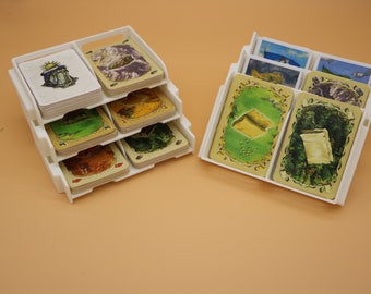 Collapsing Resource Card Tray for Catan