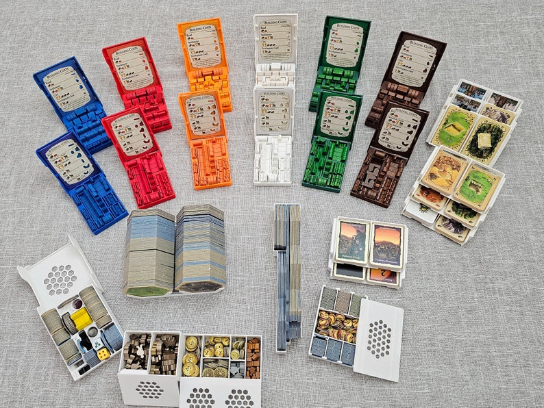 Organizer for Catan and 4 Expansions/extensions, Seafarer, Cities ...