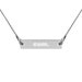 cum. / BDSM Necklace Cute Slut Meme Ironic Engraved Silver Bar Chain Necklace Birthday Gift 