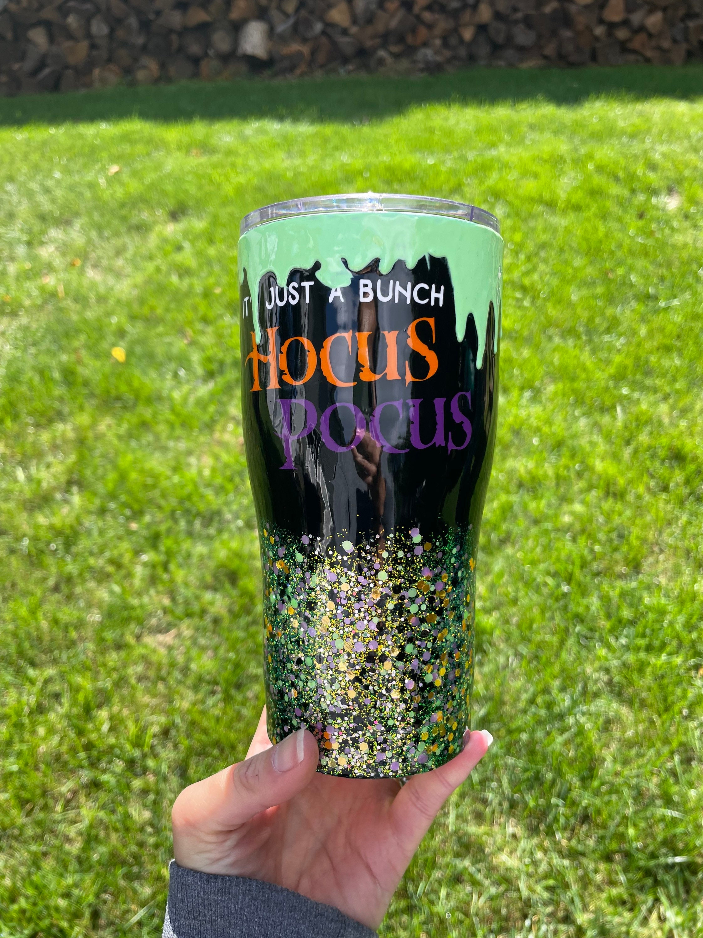 HOCUS POCUS INSPIRED CUP SNOWGLOBE TUMBLER DOUBLE WALL HOT COLD