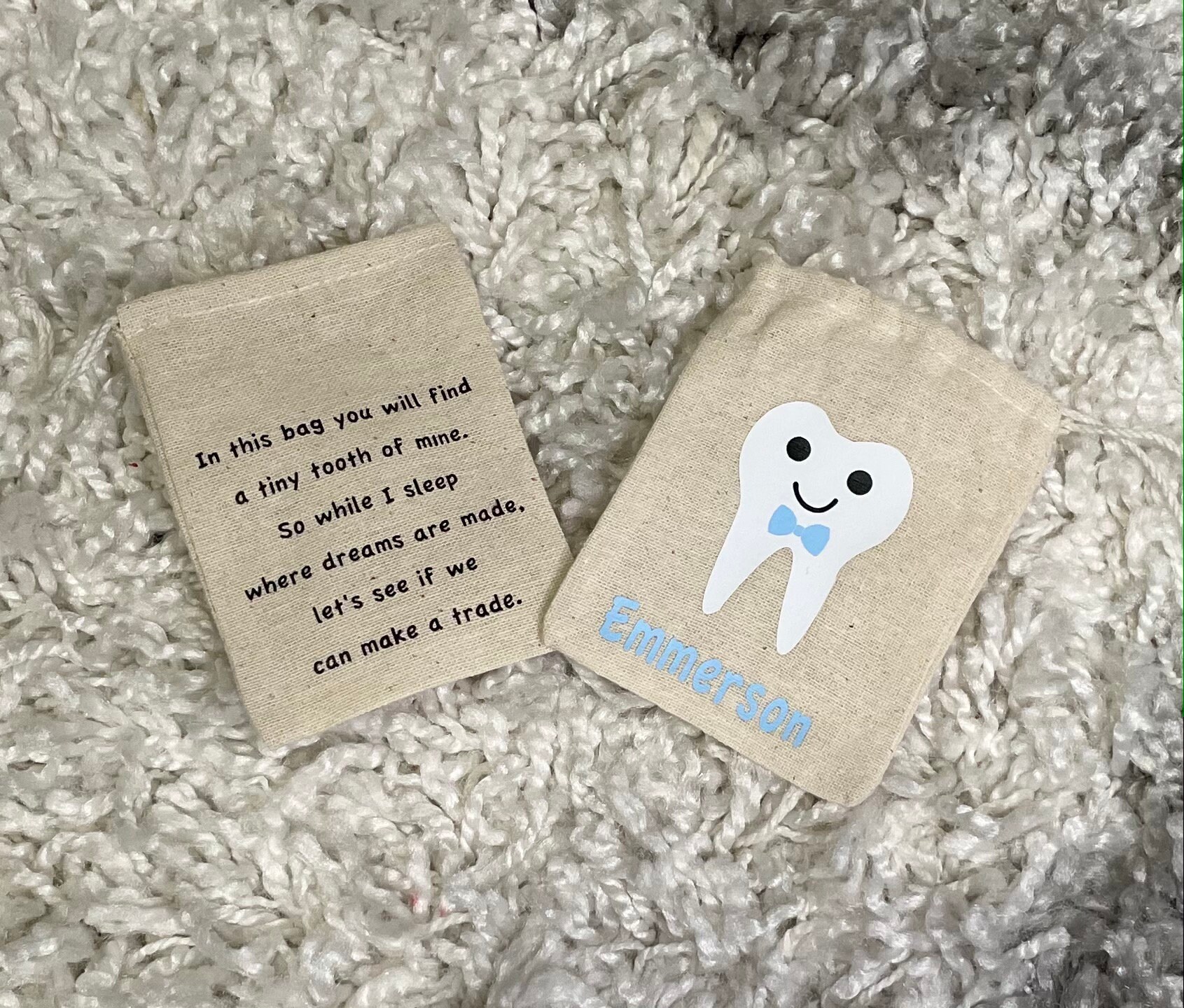 Tooth Fairy Bags Tooth Storage Personalized Tooth Bag Etsy UK