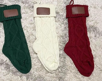 Personalized Christmas stockings, family Christmas stockings, knit Christmas stocking, farmhouse Christmas decor, Christmas gift for family