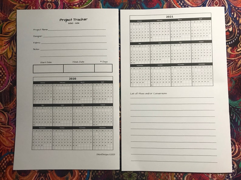Variety Pack 2021 Project Trackers 10 total