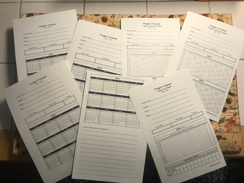 Variety Pack 2021 Project Trackers 10 total