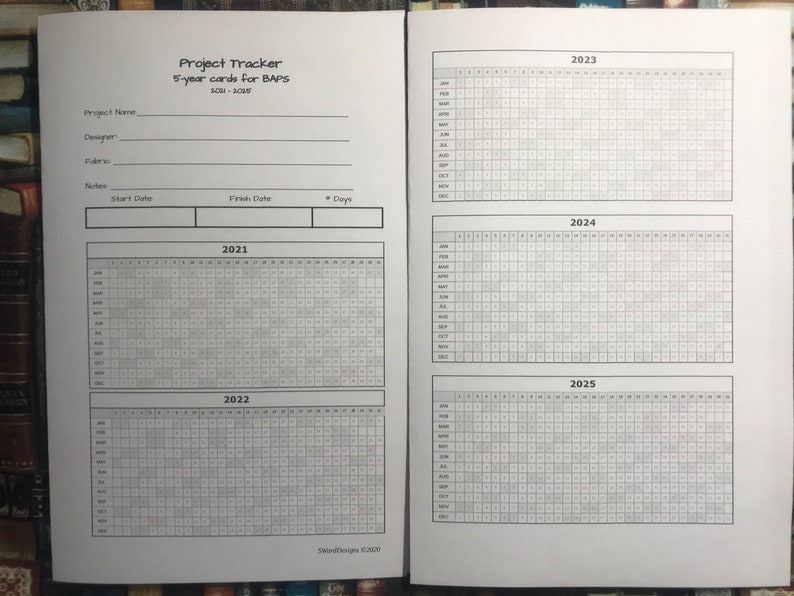 Variety Pack 2021 Project Trackers 10 total
