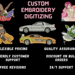 Custom Embroidery Digitizing / Best Digitizing / Logo Digitizing / Image Digitizing / Embroidery Digitizing Service / Embroidery Design