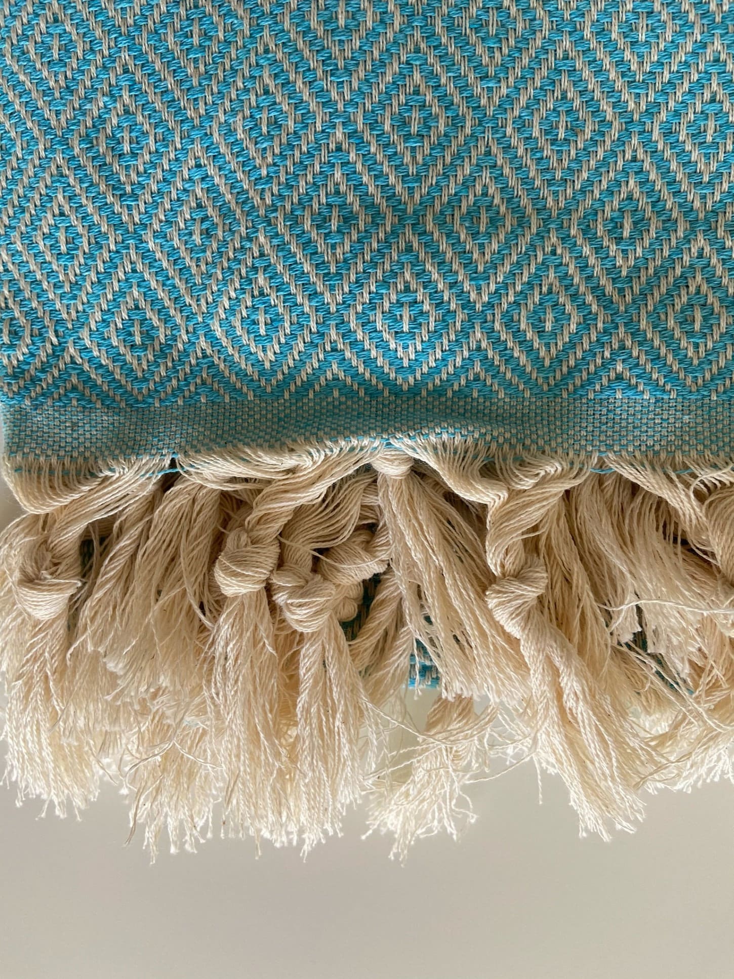 Turquoise Color Throws Diamond Design Turquoise Soft Sofa Throw Cotton Throw Blanket - Etsy UK