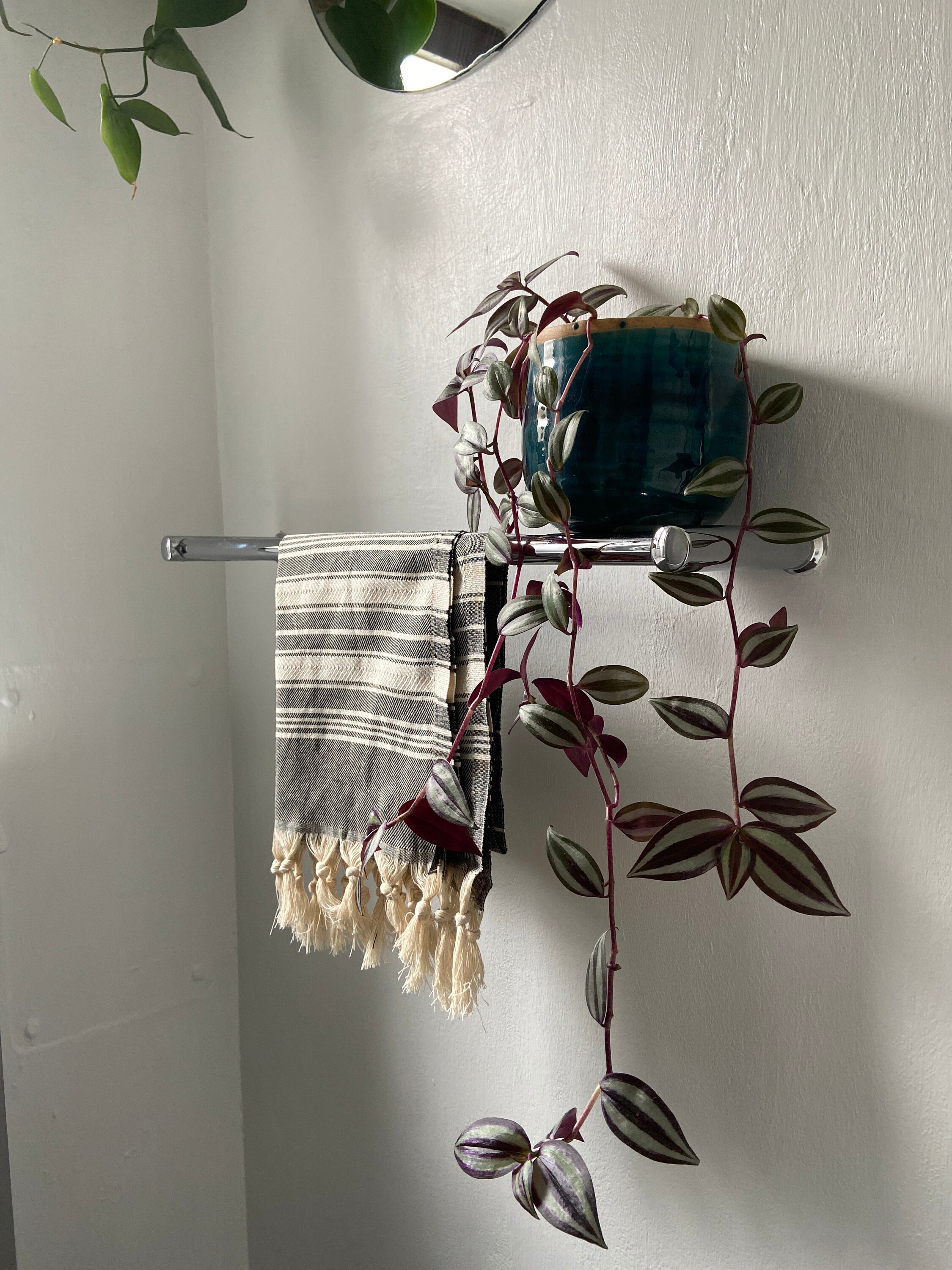 Toalla de té de diseño a rayas Toalla de cocina negra | Etsy