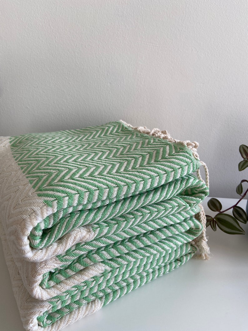 Zigzag Design Soft Green Sofa Throw Sofa Throw Soft Blanket Etsy UK