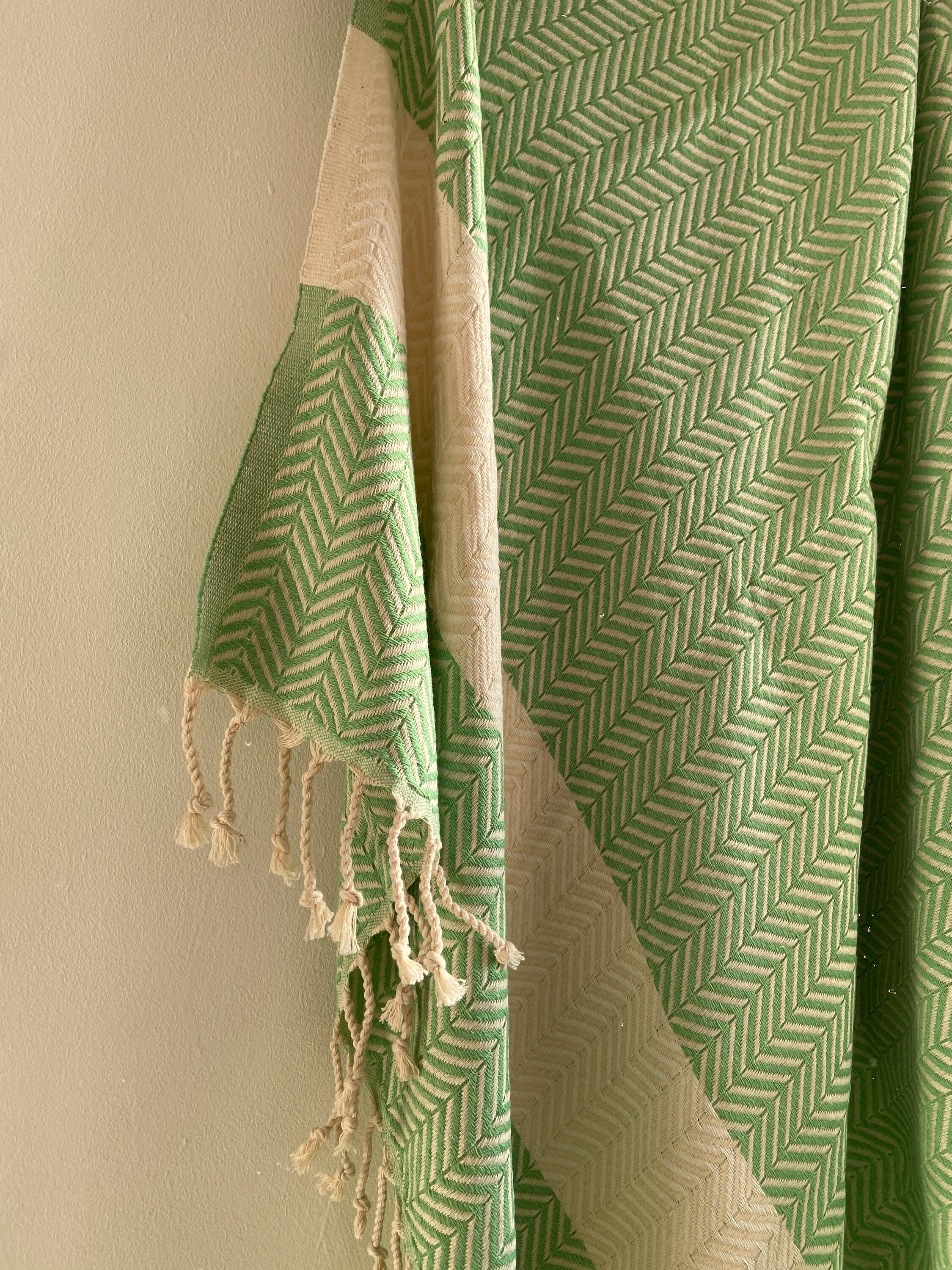 Zigzag Design Soft Green Sofa Throw Sofa Throw Soft Blanket Etsy UK