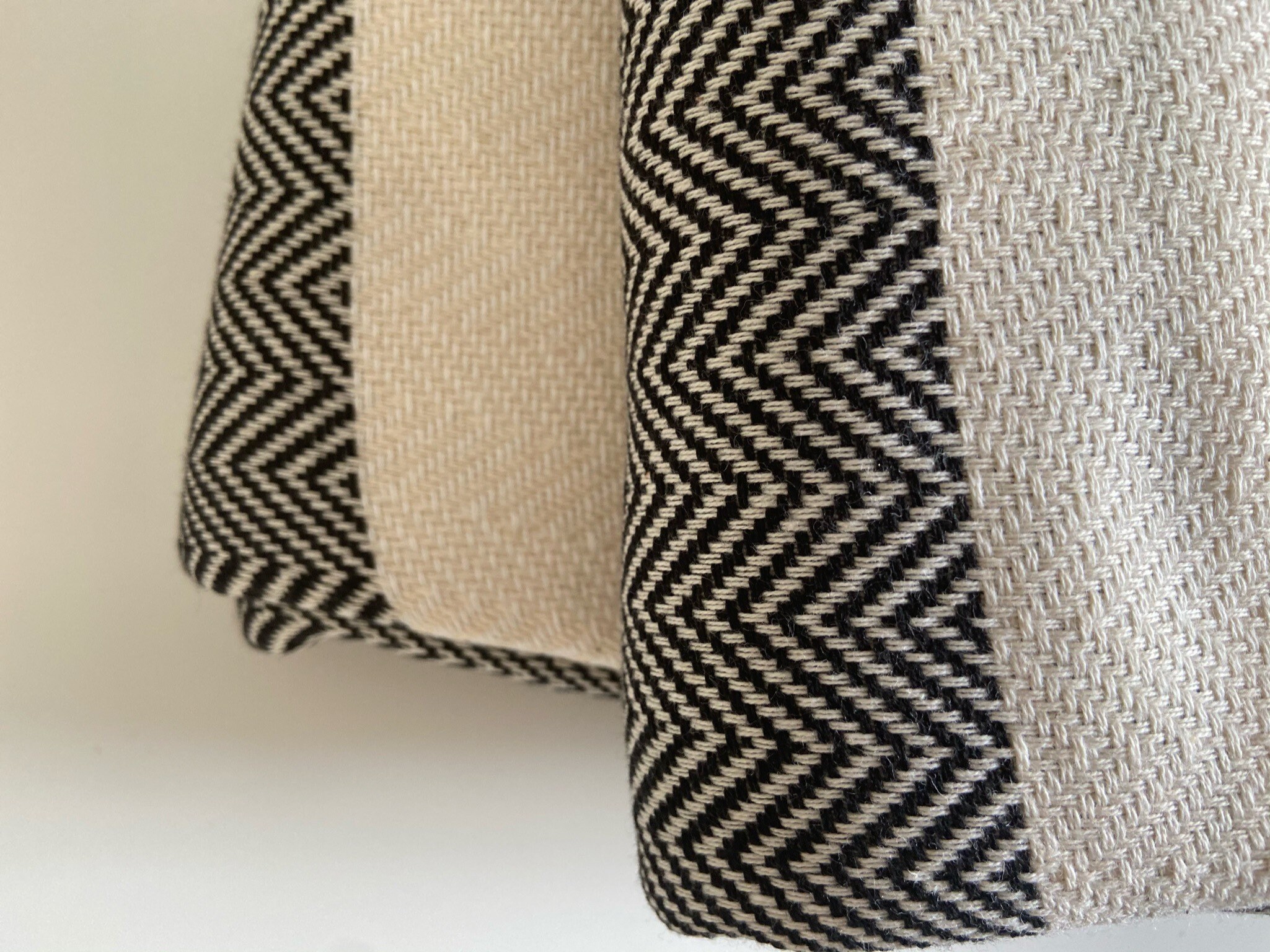 Black Sofa Throw With Fine Herringbone Design Cotton Throw Etsy UK