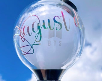 5 Decals Set - BTS Love Yourself (Namjoon Seokjin Yoongi Hoseok Jimin Taehyung Jungkook) Holographic Stickers for ARMY Bomb Lightstick