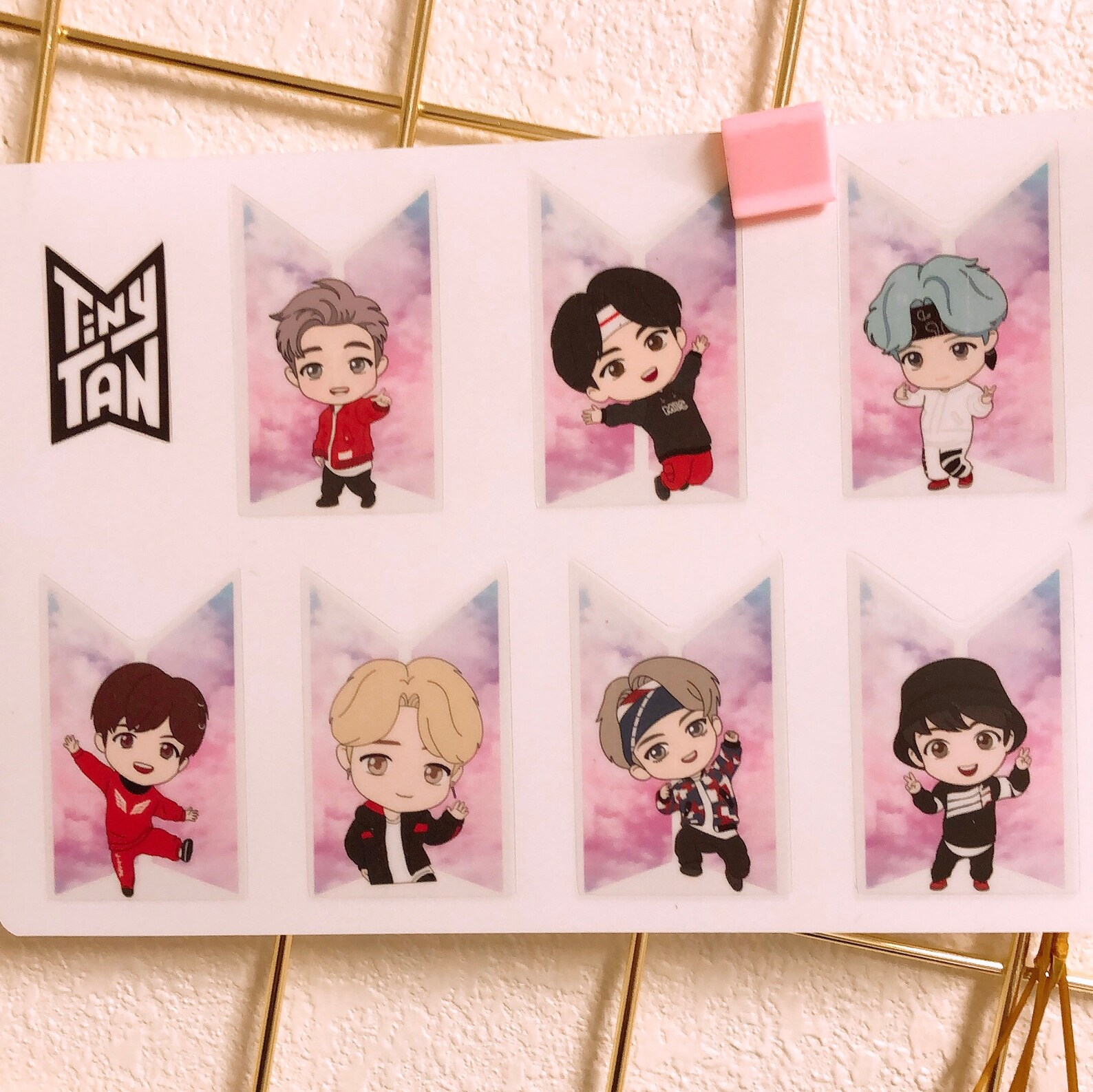 BTS TinyTAN Tiny Tan Chibi Clouds Logo Clear Transparent