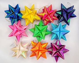 Origami '3D Glittering Star' Gift/Ornament Keepsake