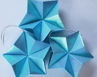 Origami Iridescent 3D Star Gift/Ornament Keepsake