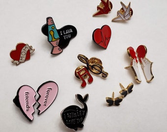 Friendship/ Valentine/ Mother's Day Enamelled Lapel Pins