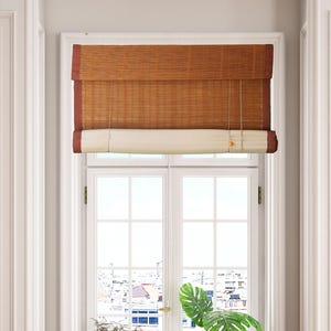 Blackout Bamboo Shades, Bamboo Shades with/without Trim, Outdoor Bamboo Shades, Designer Window Treatment, Made to order Window Covering