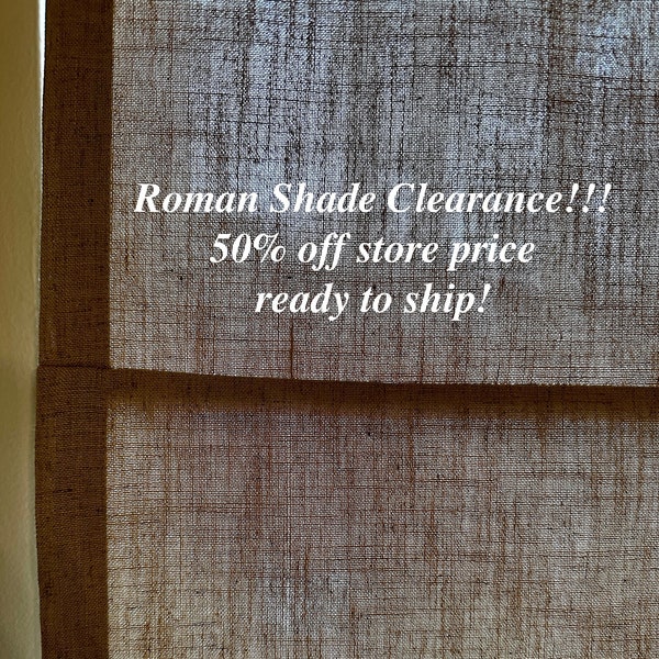 Clearance Roman Shades and Curtains, Window treatment blow-out, 80% off market price, Ready to ship.