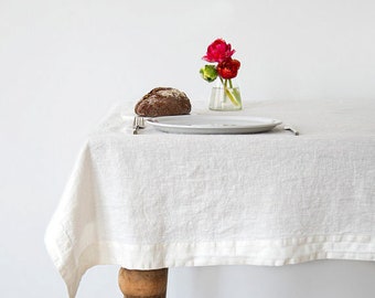 Pure Linen Tablecloth, 100% European Linen Tablecloth Gift for Moms Ready to Ship Customized Sizes Available