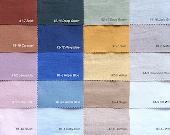 Pure Linen Fabric 200gsm Swatches - Curtain, Bedding & Roman Shade